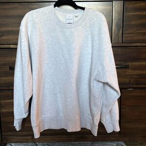 Aritzia boyfriend fit sweat fleece pull over large